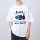 Future Starry Skyのfish?giant squid? オーバーサイズTシャツ