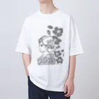 ki’s stampのWabisabiー椿(モノクロ) オーバーサイズTシャツ