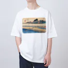 寿めでたや(ukiyoe)の広重_東海道五拾三次・金谷 大井川遠岸 Oversized T-Shirt