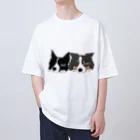 🌼🦊ボーダーコリーおぼまな屋🦝🍋の背景透過verボーダーコリーおぼまなグッツ Oversized T-Shirt