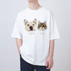 みきぞーん｜保護猫 ミッキー画伯と肉球とおともだちのrom & sol Oversized T-Shirt