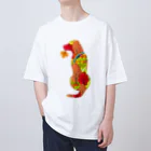 ハッピー・ラブラドールズの秋色のラブラドール オーバーサイズTシャツ