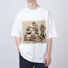 ASOBY ~1992~の~波乗酒造~髪切人 オーバーサイズTシャツ