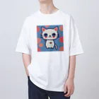 A31eの狛猫のミケ「はーとびーと」 Oversized T-Shirt