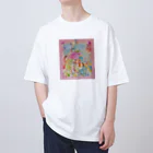 piece.of.flowerのリボンとお花 Oversized T-Shirt