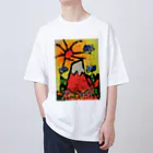 megu2525のHIROSHIの赤富士 Oversized T-Shirt