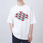 SAKURAMEDERUのティラノサウルスパターンA Oversized T-Shirt