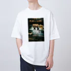 USAGI graf.の夜の道路 オーバーサイズTシャツ
