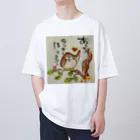 KIYOKA88WONDERLANDのふくろうです。あっちラッキーほうこう。 Oversized T-Shirt