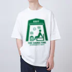 kg_shopのTHE SAUNA TIME【非常口パロディ】 Oversized T-Shirt