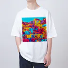 TakashiSのcolorful houses オーバーサイズTシャツ