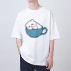 ふわにゃんshopのすやすや(ホワイト) Oversized T-Shirt