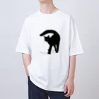 小鳥と映画館の黒猫たんのおちりが堪能出来る権利の付与 ロゴ無し Oversized T-Shirt