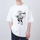 半紙半生のデイノニクス瓦版売り Oversized T-Shirt