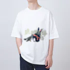 bennのかすみ草を集めるうさぎとカッコウ オーバーサイズTシャツ