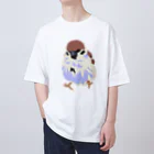 なはるんのジャンプするすずめ Oversized T-Shirt