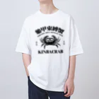 中華呪術堂（チャイナマジックホール）の【黒・前面】KINBACRAB(緊縛蟹) オーバーサイズTシャツ