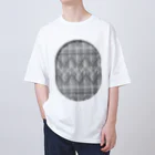 dizzyのzigzag_window_gray オーバーサイズTシャツ