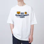 sports_tower スポーツタワーのバスケットボール・目玉・BASKETBALL・デザイン・グッズ・Tシャツ・イラスト・サークル・かっこいい・かわいい・バスケ男子・バスケ女子・有力・確実・有望・部活・チームT・バスケ部・応援 Oversized T-Shirt