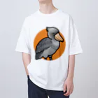 Cody the LovebirdのChubby Bird ハシビロコウ オーバーサイズTシャツ