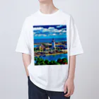 GALLERY misutawoのスペイン マラガの灯台 Oversized T-Shirt
