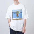 野花の𝙂𝙞𝙧𝙡 𝙞𝙣 𝙩𝙝𝙚 𝙎𝙚𝙖 Oversized T-Shirt