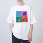 PB.Designsのアメフトボール ポップ(B) オーバーサイズTシャツ