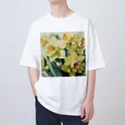 botanicalartAIの黄色のスイセン オーバーサイズTシャツ