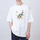 Yoru.MaruのIce cream party(cat) Oversized T-Shirt