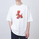 HOHOEMI🍋のピンクバルーンイヌ オーバーサイズTシャツ