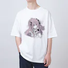 blossomのピンク✖紫系の地雷女の子 オーバーサイズTシャツ