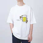 かんげんみつごの今宵も猫とビールが待っている Oversized T-Shirt