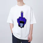 TRAVA design SHOPの挑発（青） オーバーサイズTシャツ
