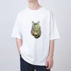 桃くるみSHOPのしっぽマフラーにゃん Oversized T-Shirt