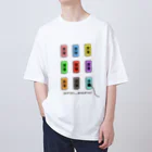 「三つ穴コンセント」オフィシャルショップの三つ穴コンセントTシャツ(ver.FUJI) Oversized T-Shirt