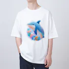 dolphineの可愛いイルカ Oversized T-Shirt