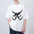 Hachijuhachiの死　DEATH METAL LOGO BLACK Oversized T-Shirt