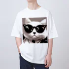 Connect Art SUZURI STOREのConnect Art 001 Cat オーバーサイズTシャツ