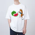 しっぽ堂のSUMMER柴犬 Oversized T-Shirt