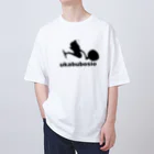 ukabuboshioの浮かぶぼしおリール黒 オーバーサイズTシャツ