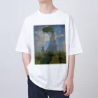 世界美術商店の散歩、日傘をさす女性 / Woman with a Parasol - Madame Monet and Her Son オーバーサイズTシャツ