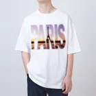 artdesignemkのFrance Paris Sunrise フランス パリ 日の出 オーバーサイズTシャツ