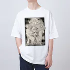 Atelier-Hellmalandのブラックブレインゆったりシャツ・クリーム オーバーサイズTシャツ