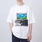 9livesworkのレンタル猫の手（風景） Oversized T-Shirt