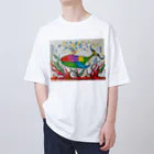 suuのカラフルくじら オーバーサイズTシャツ