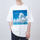 地球屋SUZURI店の青空(ロゴ入り) Oversized T-Shirt