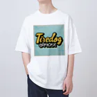 TukaretaINUのTiredog Tシャツ Oversized T-Shirt