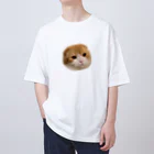 Pemomiの丸顔のねこ オーバーサイズTシャツ