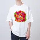 onehappinessのピンシャー　hibiscus　花言葉　onehappiness オーバーサイズTシャツ