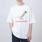 もちらむショップの白文鳥のおもちちゃん オーバーサイズTシャツ